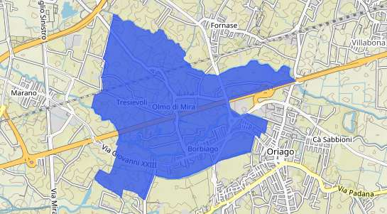 Prezzo degli immobili Borbiago