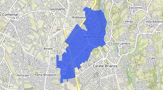 Prezzo degli immobili Verano Brianza